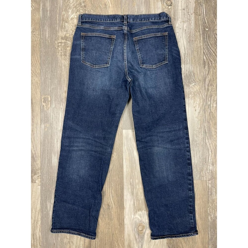 Old Navy Mens Loose Jeans 34x32 Dark Wash Blue Denim Built In Flex - Picture 2 of 7